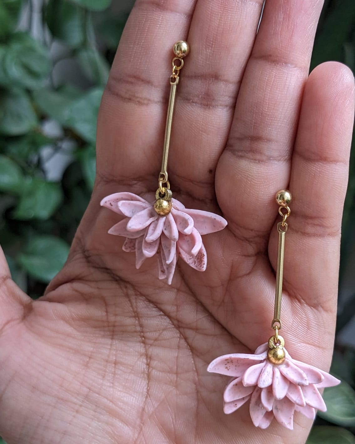 Pastel Hues flower dangle earrings