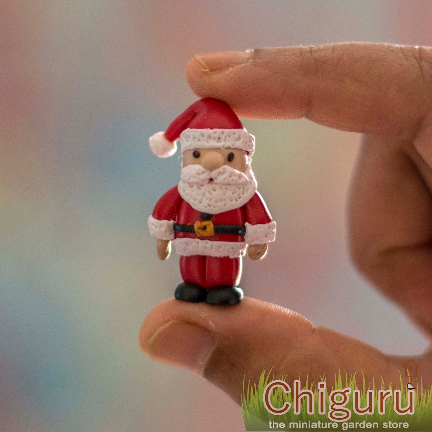 miniature santa christmas decor