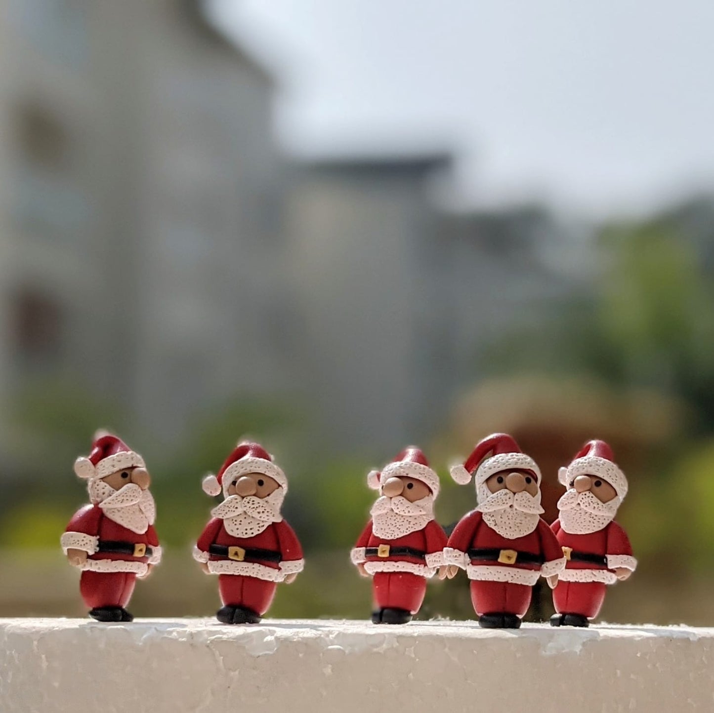 miniature santa christmas decor