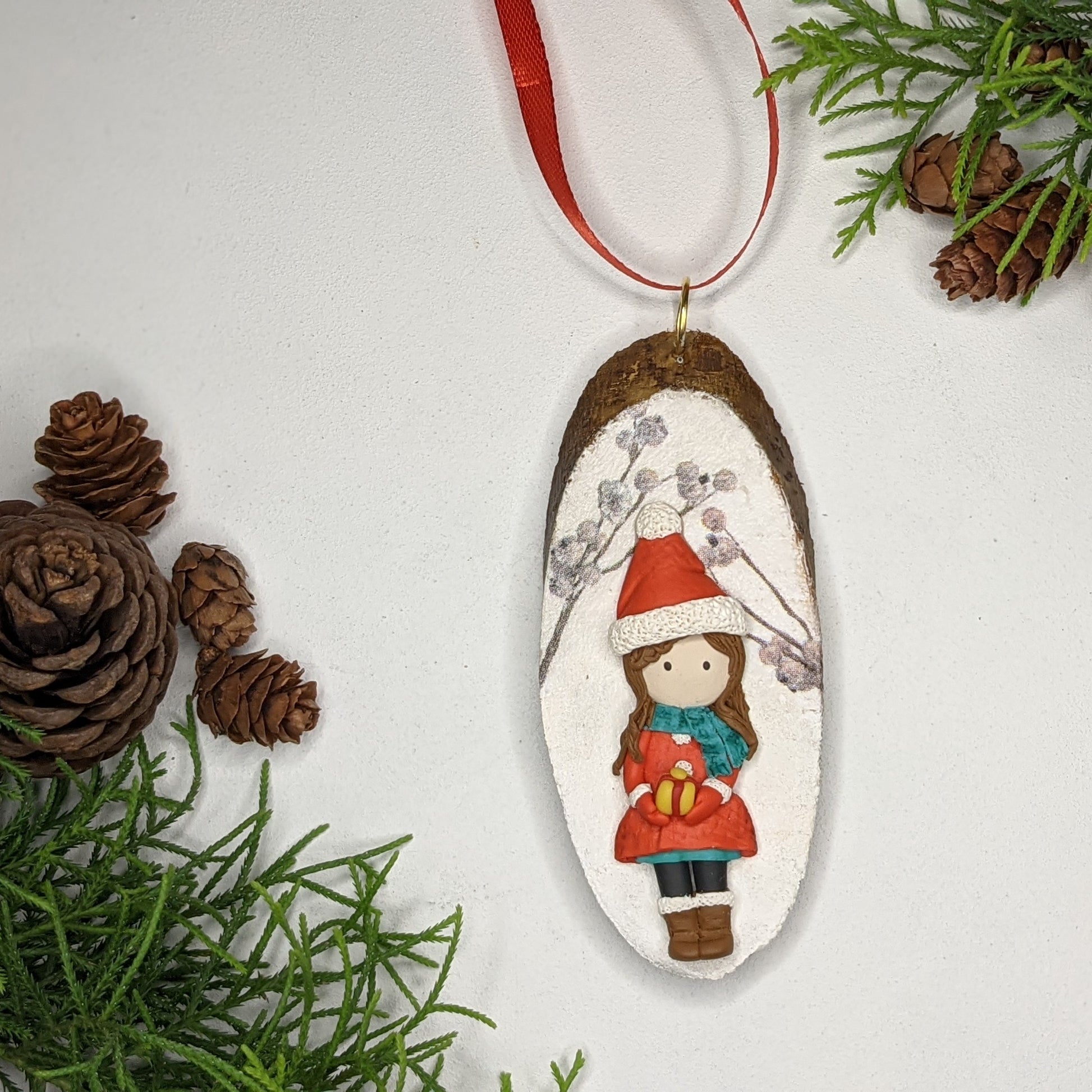 Miniature Girl Christmas Tree Ornament Decoration