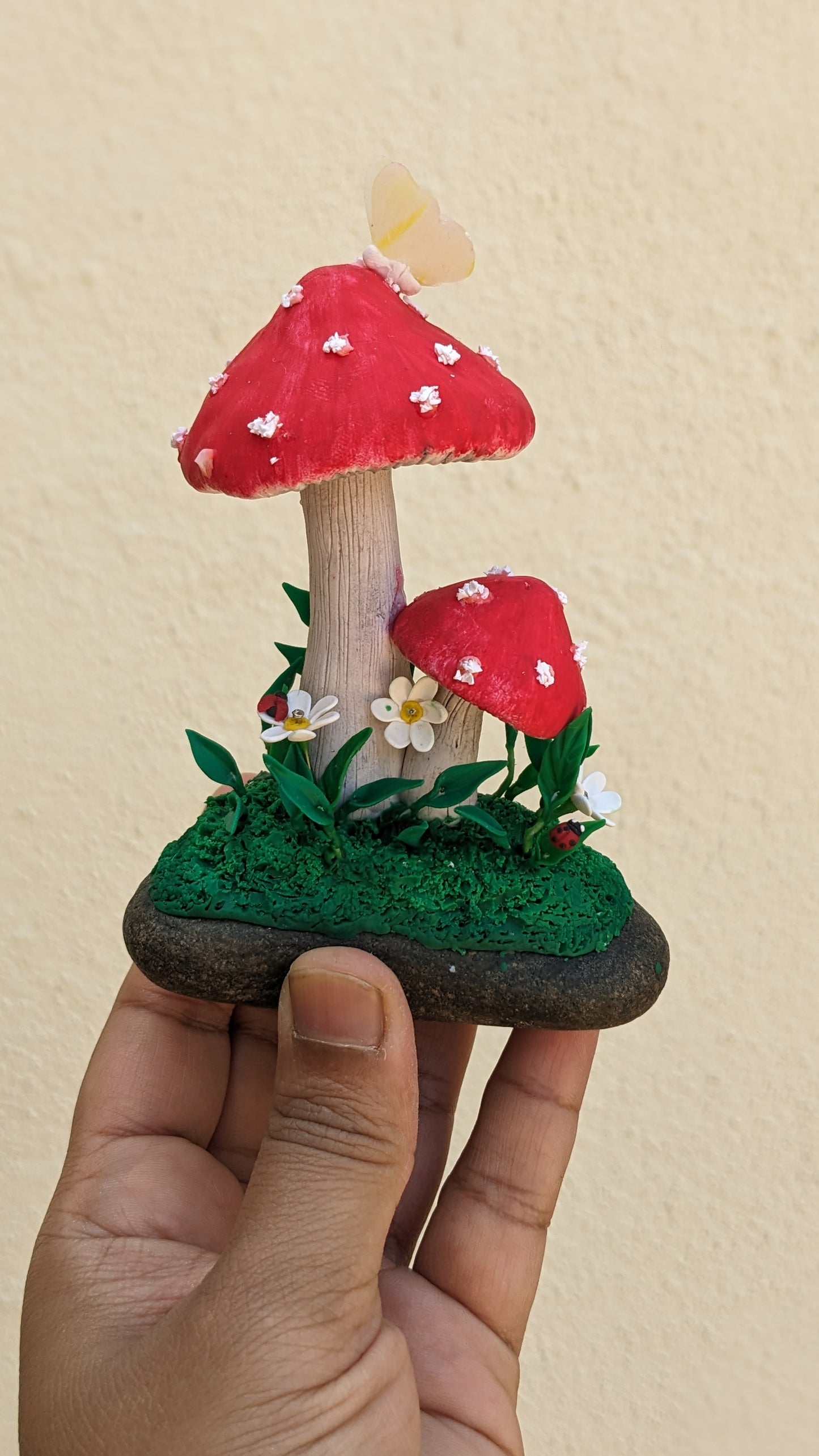Whimsical Mushroom Keepsake | Handmade Polymer Clay Miniature Decor
