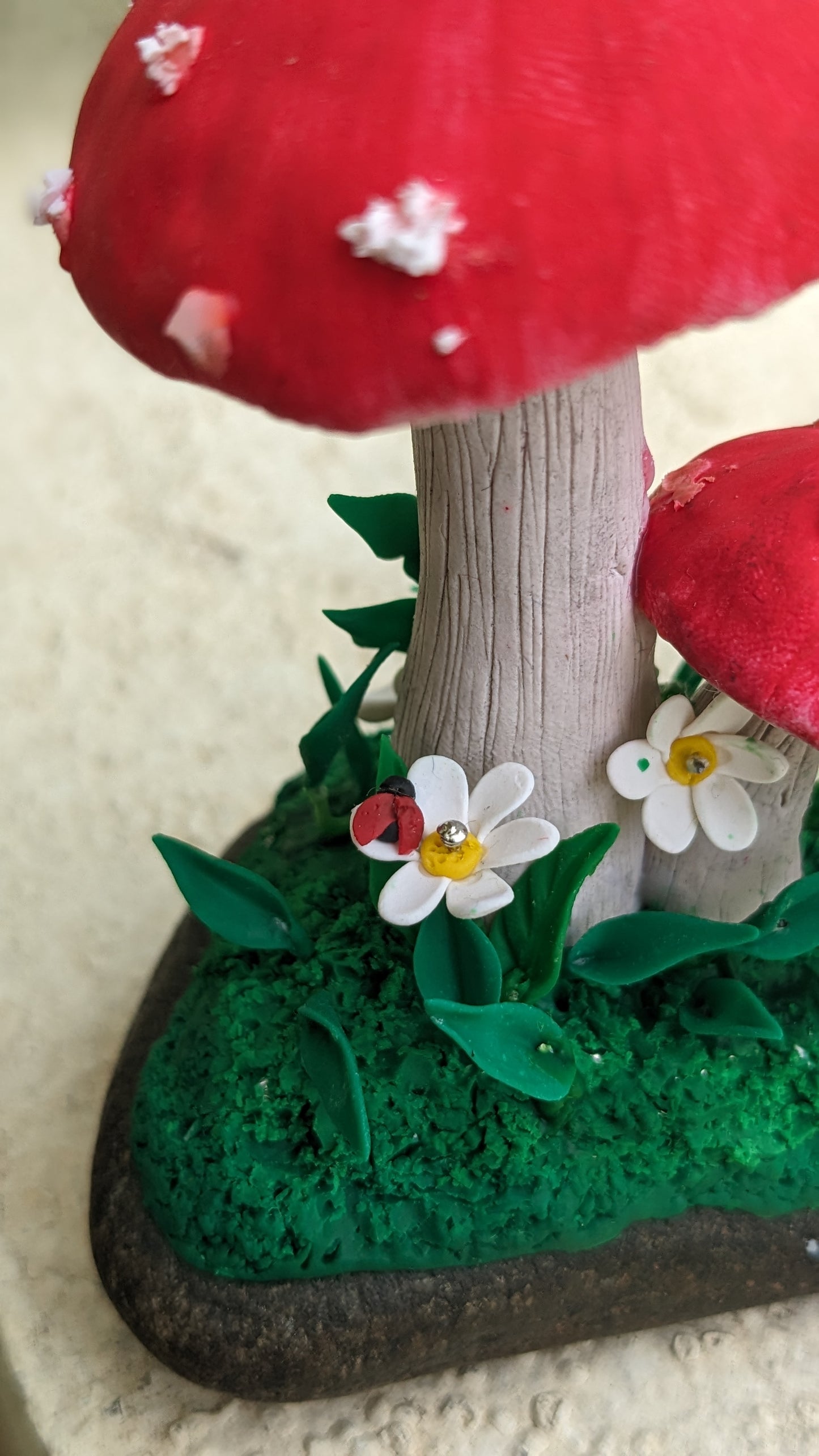 Whimsical Mushroom Keepsake | Handmade Polymer Clay Miniature Decor