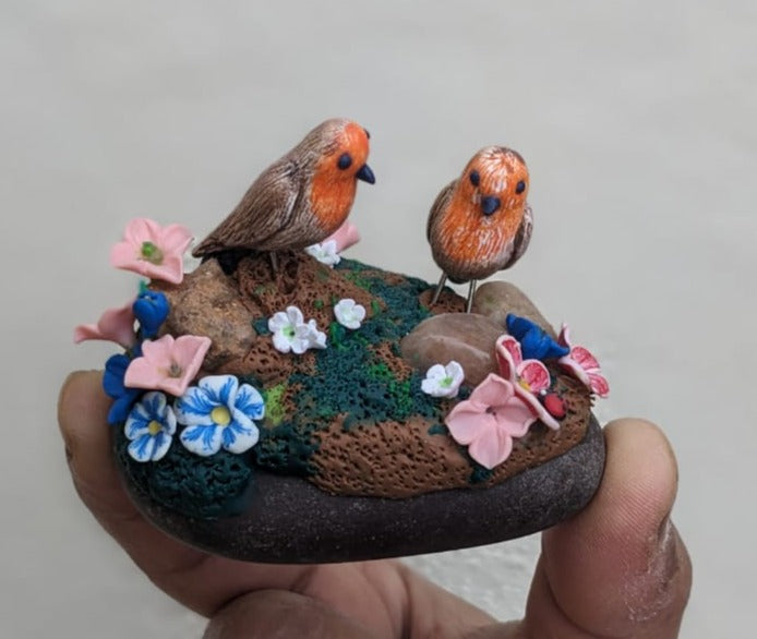 Miniature Robin Birds