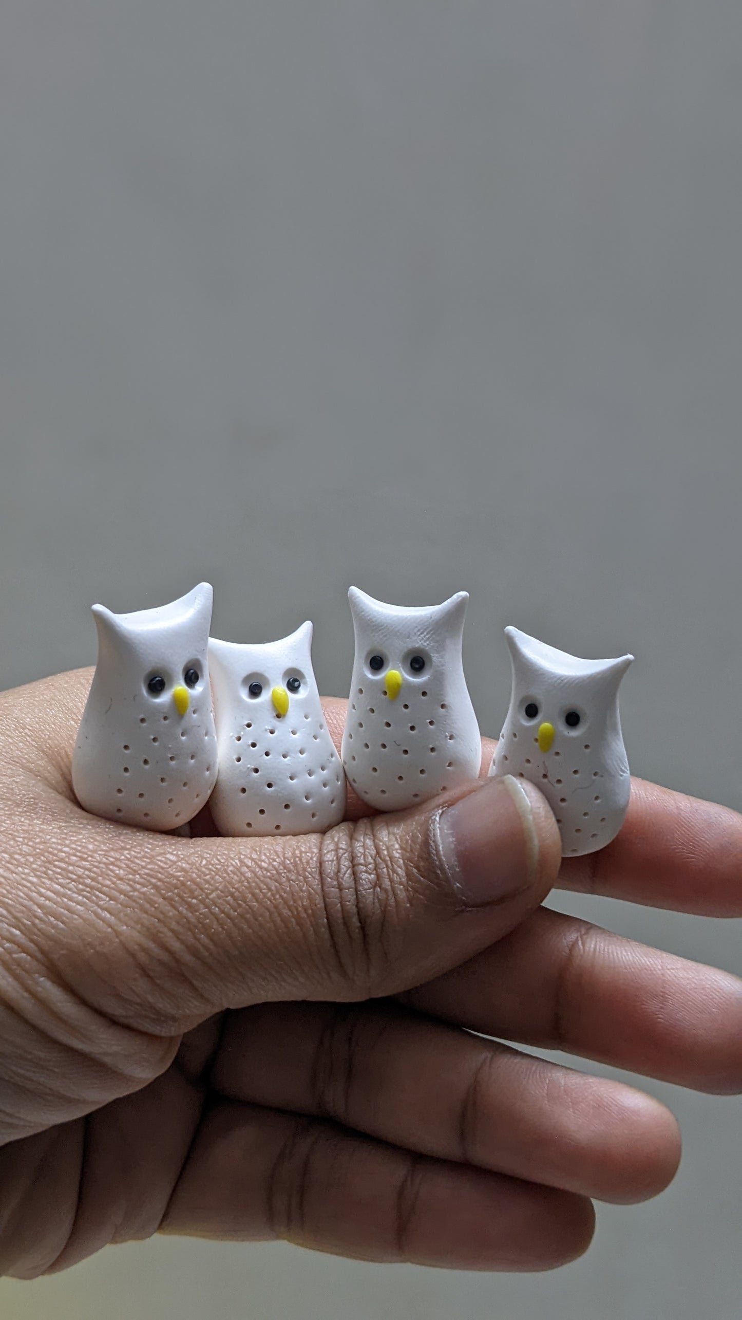 Miniature owls - set of 4