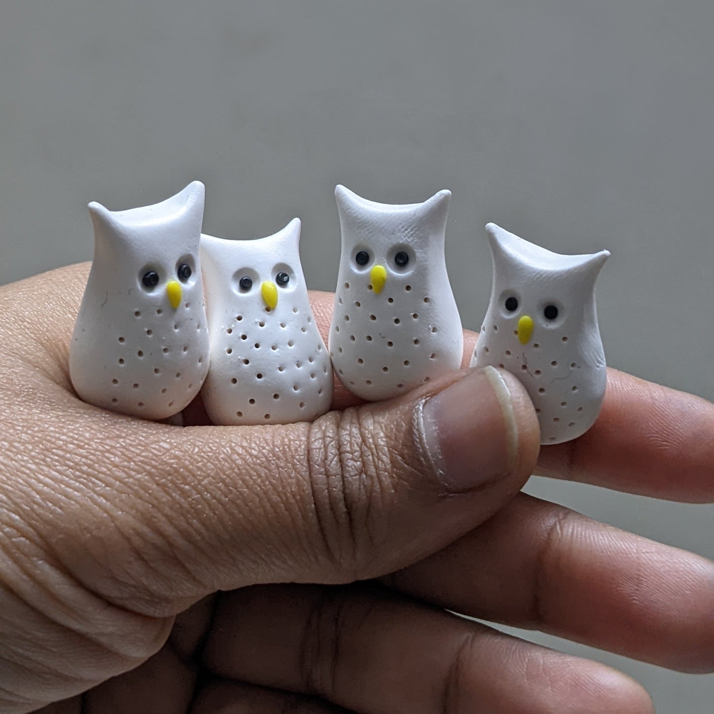Miniature owls - set of 4