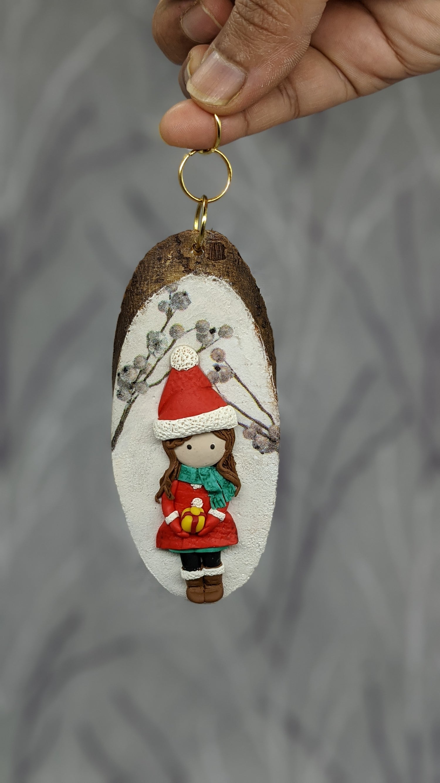 Miniature Girl Christmas Tree Ornament Decoration