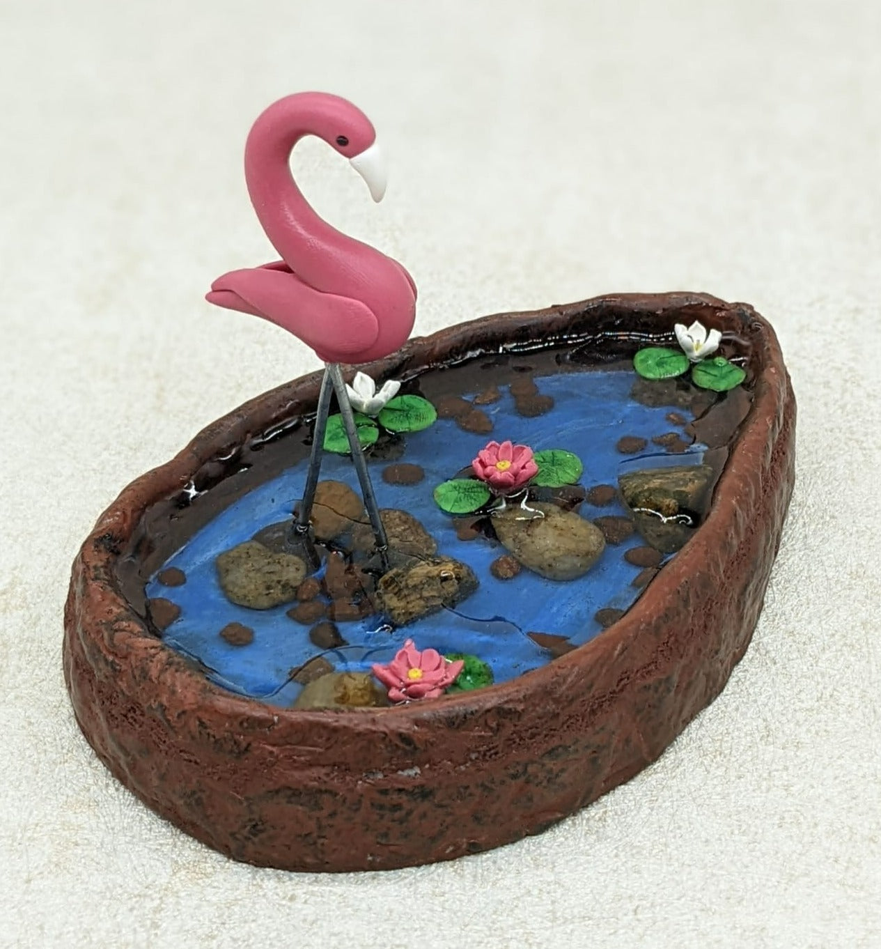 Flamingo in Lotus pond
